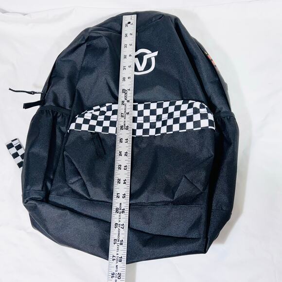 Vans Caravaner Classic Backpack Checkered Black Multicolor Book Bag School New - Picture 7 of 8